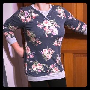 COMFY FLORAL TERRY TOP